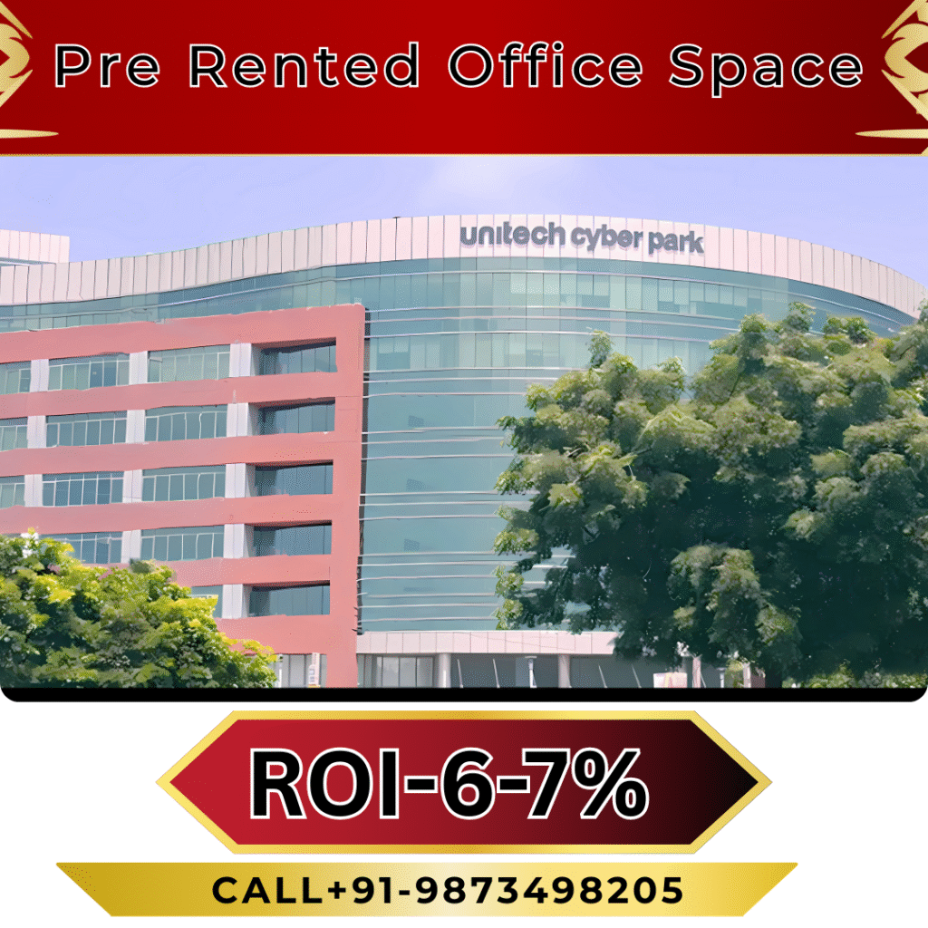 Pre-rented commercial office space in Cyber Park, Gurgaon