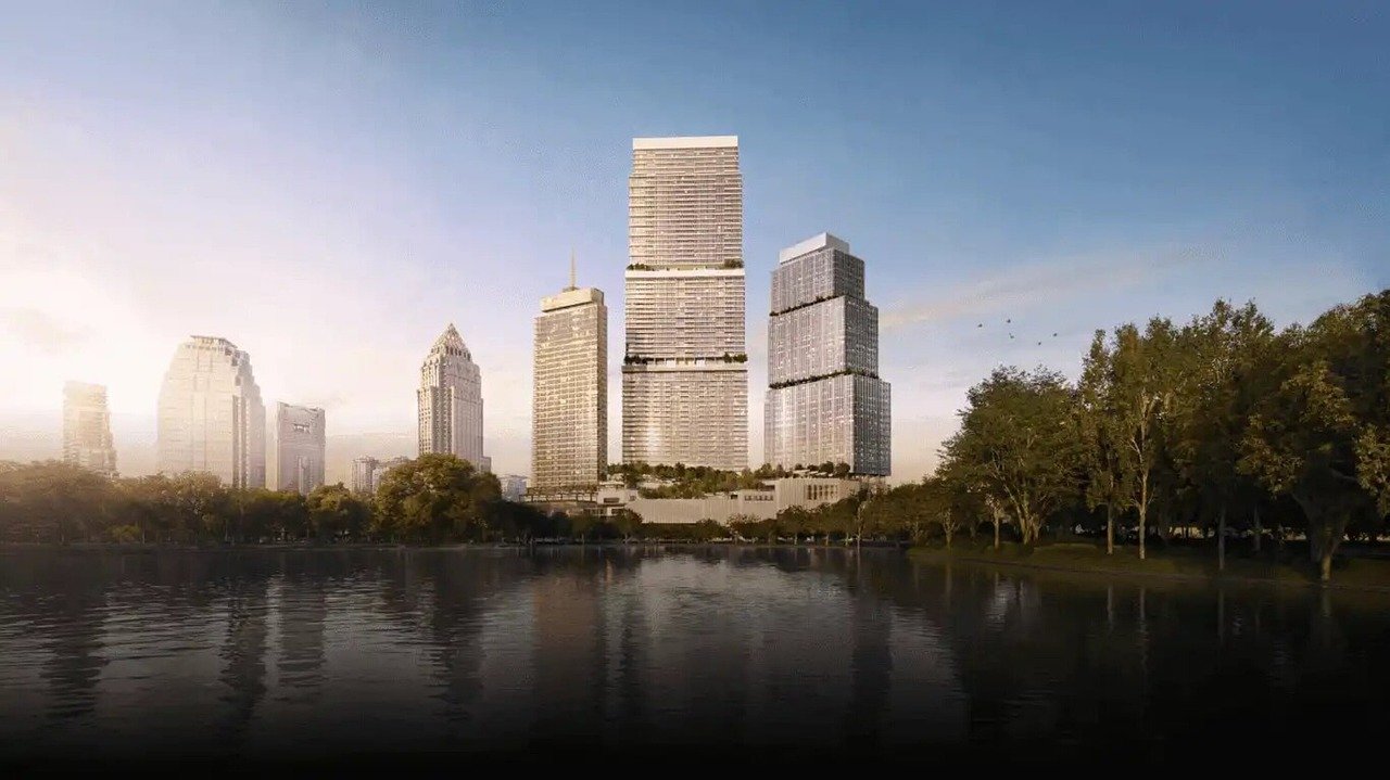 mrg world, residential buildings, gurgaon, gurugram, river, lake, skyline, nature, city, india
